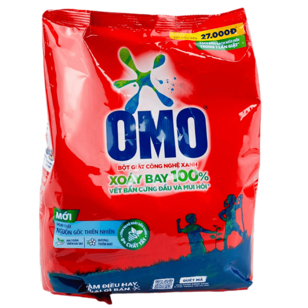 101OMO Bột Giặt Đỏ Hương Thơm Mát 1.15kg/12 gói