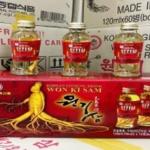 Nước sâm có củ ( thùng 6 ) --- Nước uống chế biến từ củ sâm 120ml x 10 chai/hộp x 6h/thùng