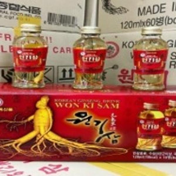 Nước sâm có củ ( thùng 6 ) --- Nước uống chế biến từ củ sâm 120ml x 10 chai/hộp x 6h/thùng