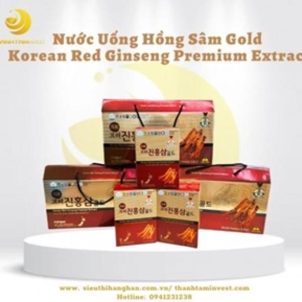 Nước uống hồng sâm GOLD Korean Red Ginseng Premium Extract (Thùng 5)