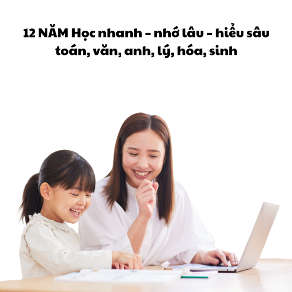 12 NĂM Học nhanh – nhớ lâu – hiểu sâu toán, văn, anh, lý, hóa, sinh