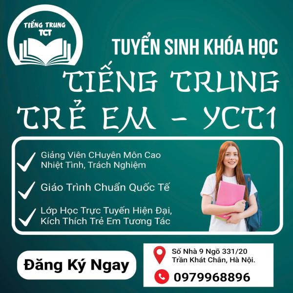KHÓA HỌC TIẾNG TRUNG CHO TRẺ EM