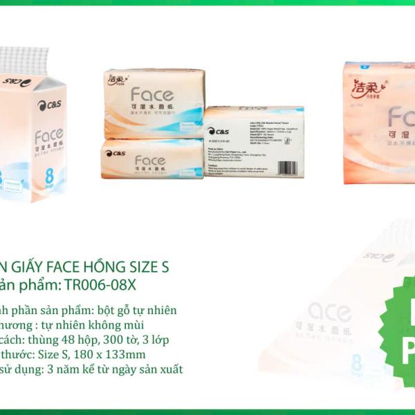 🧻 KHĂN GIẤY FACE HỒNG SIZE S – TIỆN LỢI, AN TOÀN CHO CẢ GIA ĐÌNH 🧻 ✨ Mã sản phẩm: TR006-08X