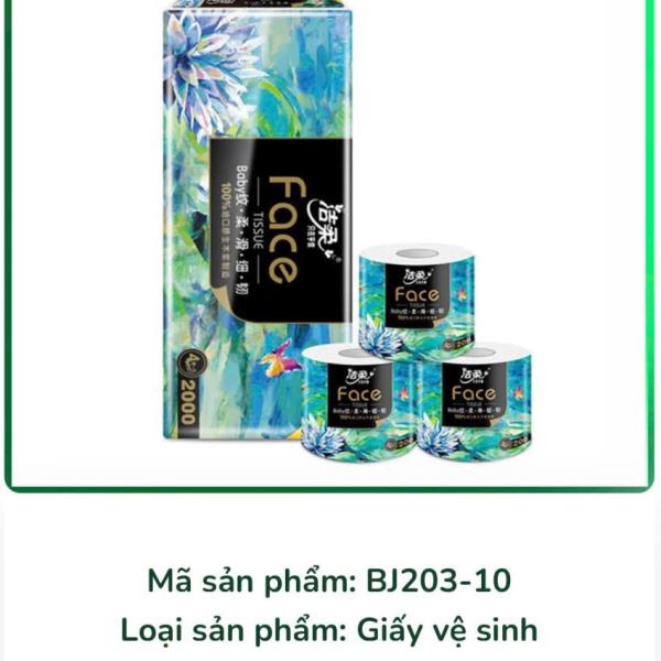 🧻 GIẤY VỆ SINH FACE SƠN MÀI 3D CAO CẤP – 4 LỚP SIÊU DAI MỀM MỊN 🧻
