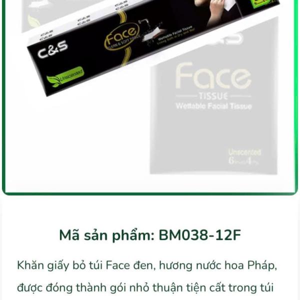 🖤 KHĂN GIẤY BỎ TÚI FACE CAO CẤP – ĐEN (12 GÓI) 🖤
