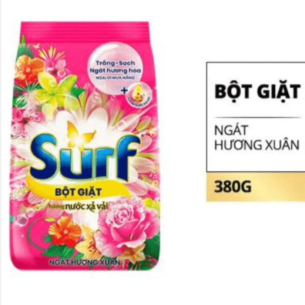 102SURF Bột Giặt Hương Nước Xả Vải Ngát Hương Xuân 380g/36-Gói
