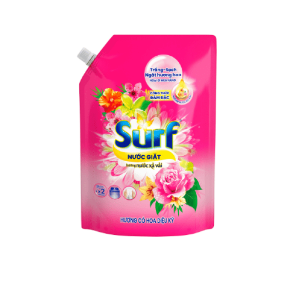 102SURF Nước Giặt Hương Cỏ Hoa Diệu Kì 2.9Kg/4 túi