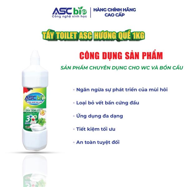 TẨY TOILET SINH HỌC ASC BIO(hương bạc hà 1kg)