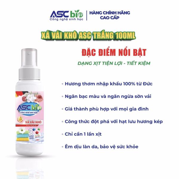 XẢ VẢI KHÔ SINH HỌC ASC BIO( hương Huyền bí-tem trắng)