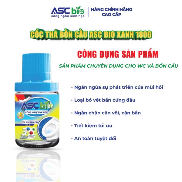 CỐC THẢ BỒN CẦU SINH HỌC ASC BIO(xanh 180g)