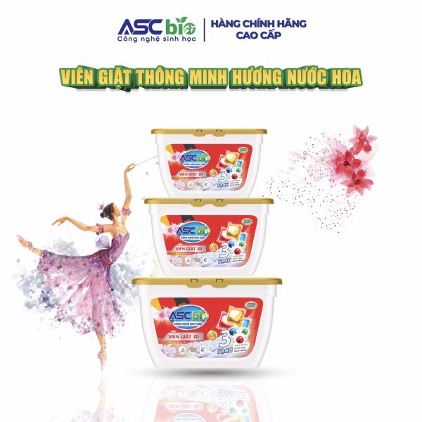 VIÊN GIẶT SINH HỌC ASC BIO(hương nước hoa- màu đỏ)