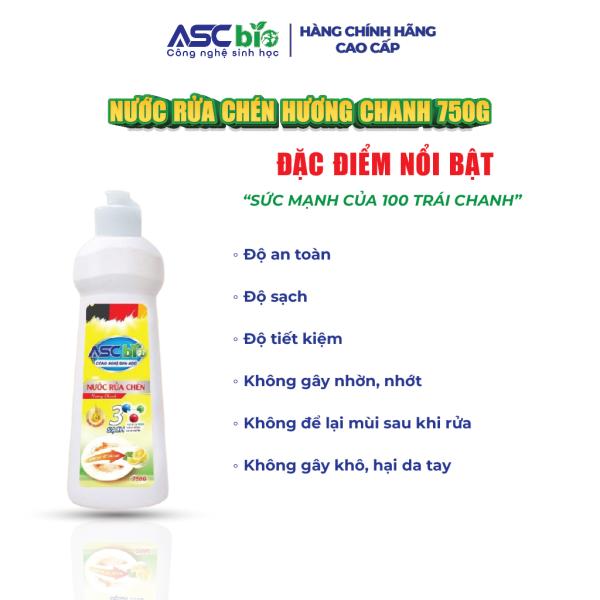 NƯỚC RỬA CHÉN SINH HỌC ASC BIO( hương chanh 750ml)