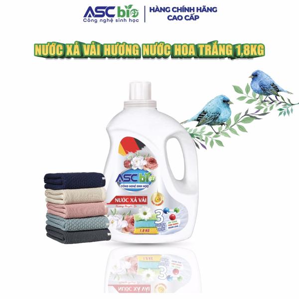 NƯỚC XẢ VẢI ASC BIO ( hương nước Huyền bí-tem trắng 1,8kg)