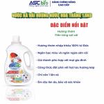 NƯỚC XẢ VẢI ASC BIO ( hương nước Huyền bí-tem trắng 1,8kg)