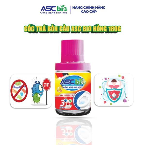CỐC THẢ BỒN CẦU SINH HỌC ASC BIO(đỏ 180gr)