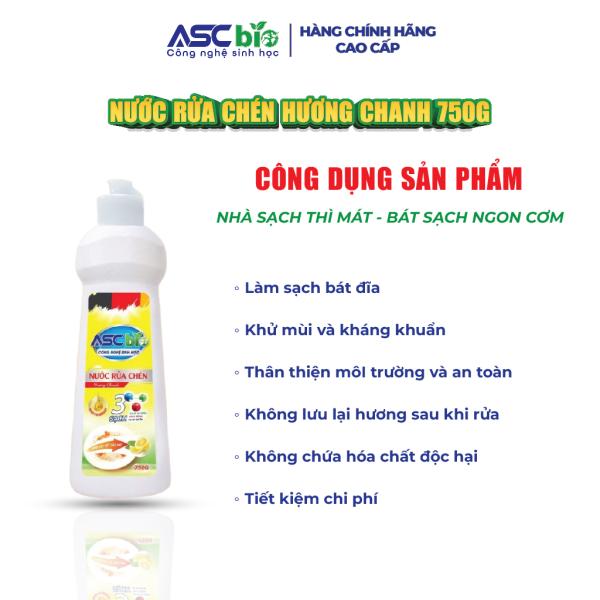 NƯỚC RỬA CHÉN SINH HỌC ASC BIO( hương chanh 750ml)