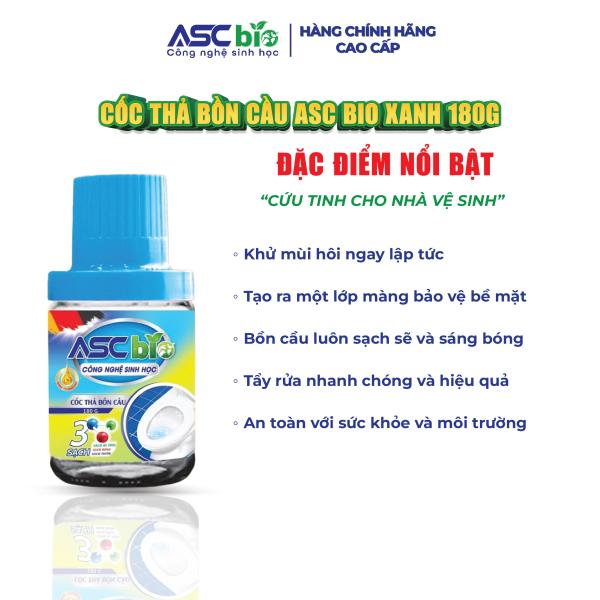 CỐC THẢ BỒN CẦU SINH HỌC ASC BIO(xanh 180g)
