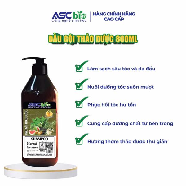 DẦU GỘI ĐẦU DƯỢC LIỆU ASC BIO 800ML