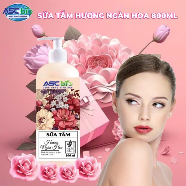Sữa Tắm sinh học ASC BIO hương ngàn hoa 800ml