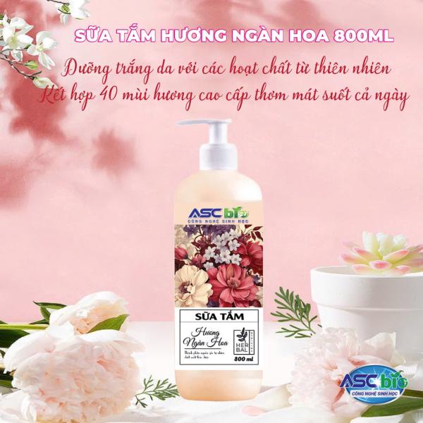 Sữa Tắm sinh học ASC BIO hương ngàn hoa 800ml