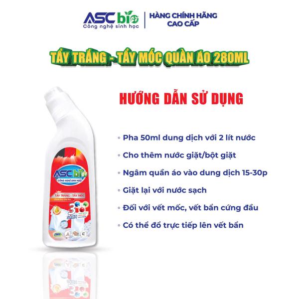 TẨY TRẮNG-TẨY MỐC ASC BIO 280ML