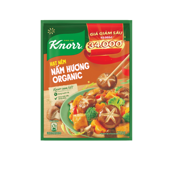 824KNORR Hạt Nêm Nấm Hương Organic 380g Tết 25/16 gói