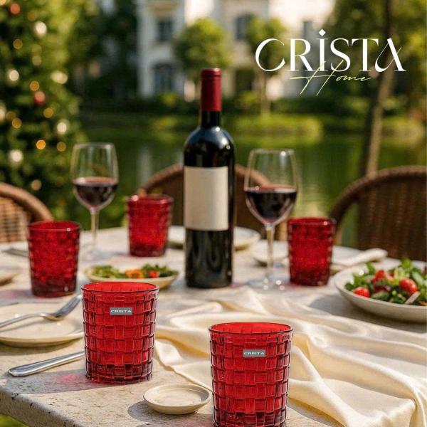 BỘ 6 CỐC VÂN CARO CRISTA HOME