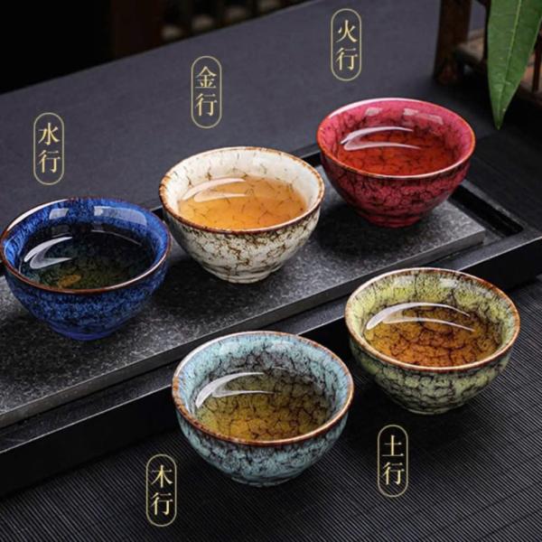 BỘ ẤM CHÉN NGŨ HÀNH PHÒNG THUỶ