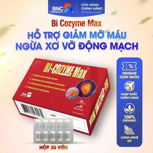 Bi-Cozyme Max - Hỗ trợ giảm mỡ máu, duy trì sức khỏe tim mạch