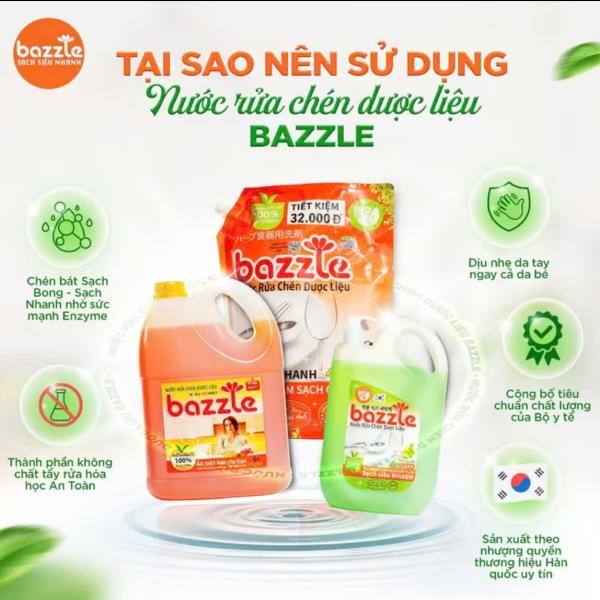 Nước Rửa Chén Bát Sinh Học Bazzle 2,1kg