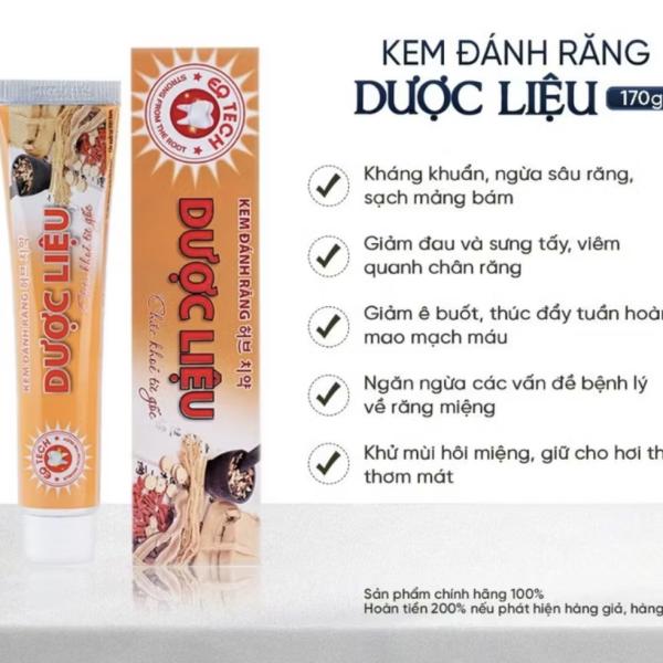 Kem đánh răng dược liệu EQ Tech truyền thống hỗ trợ răng chắc khỏe, hơi thở thơm mát dài lâu 100