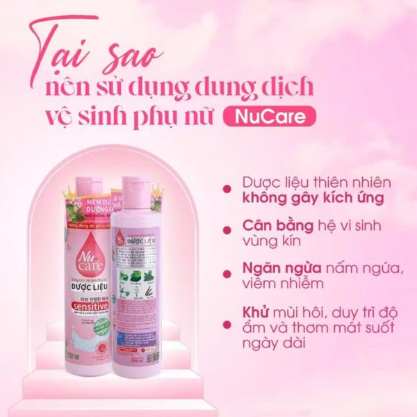 Dung Dịch Vệ Sinh Phụ Nữ NuCare Làm Sạch, Giữ Cảm Giác Tươi Mát Tự Nhiên Cả Ngày Dài