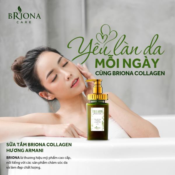 Sữa Tắm Trắng Da Hương Nước Hoa Briona Care Collagen 300ml – Dưỡng Ẩm, Tẩy Tế Bào Chết