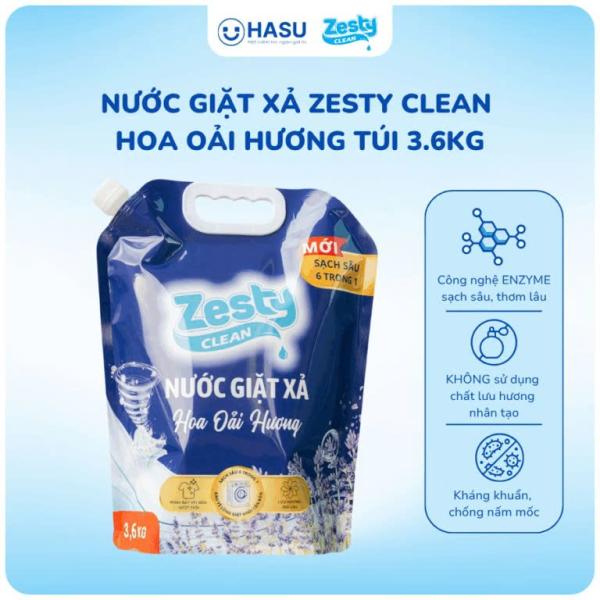 Nước Giặt Xả Zesty Clean Hương Oải Hương Túi 3.6Kg - Bách Hóa Số HASU
