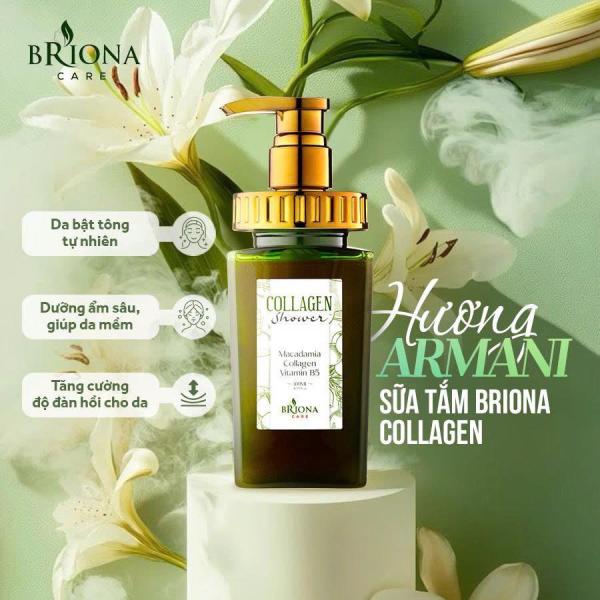 Sữa Tắm Trắng Da Hương Nước Hoa Briona Care Collagen 300ml – Dưỡng Ẩm, Tẩy Tế Bào Chết