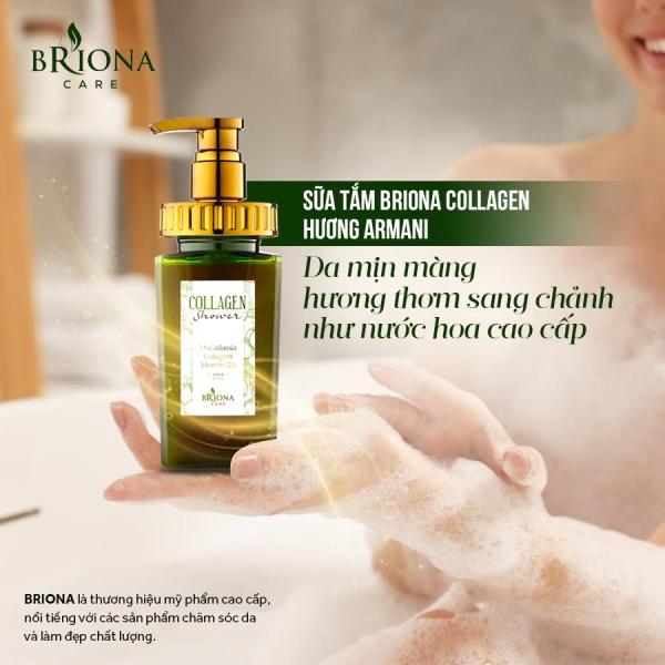 Sữa Tắm Trắng Da Hương Nước Hoa Briona Care Collagen 300ml – Dưỡng Ẩm, Tẩy Tế Bào Chết