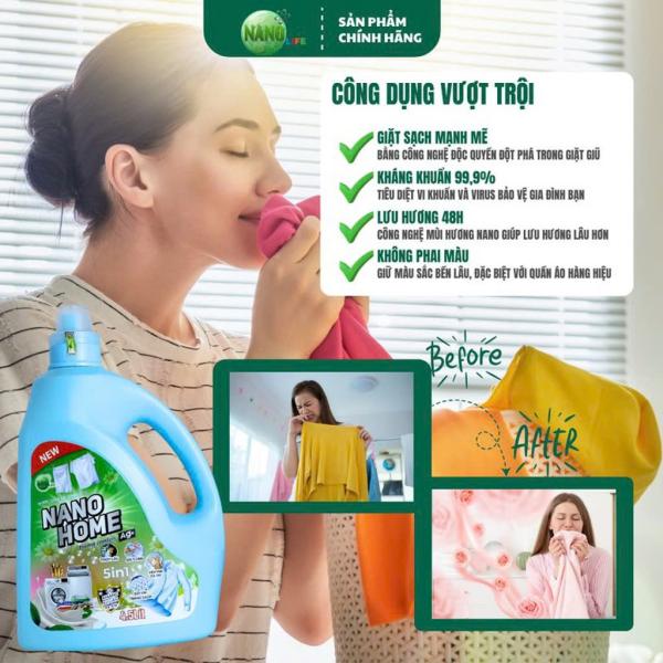 Nước giặt xả Hương Comfort 4,5L - NanoHome AG+