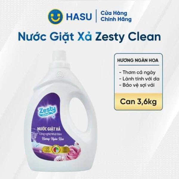 zesty clean nước giặt xả hương ngàn hoa can 3.6kg- Bách hoá số Hasu