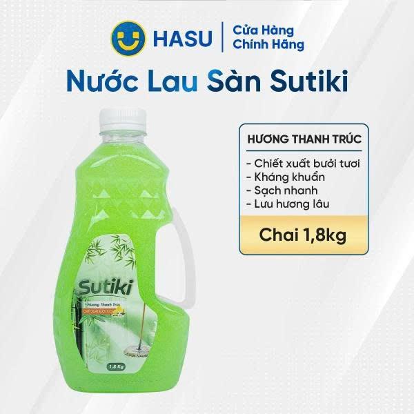 Nước lau sàn SUTIKI hương thanh trúc chiết xuất bưởi tươi 1.8kg- Bách hoá số Hasu