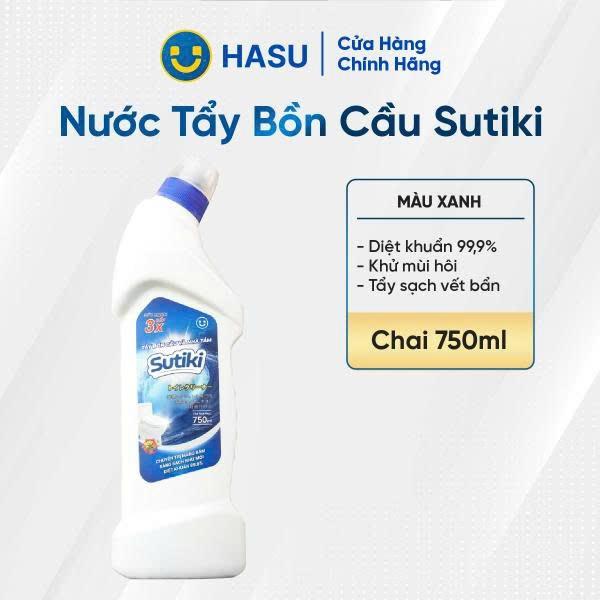Sutiki nước tẩy bồn cầu 750ml xanh- Bách hoá số Hasu