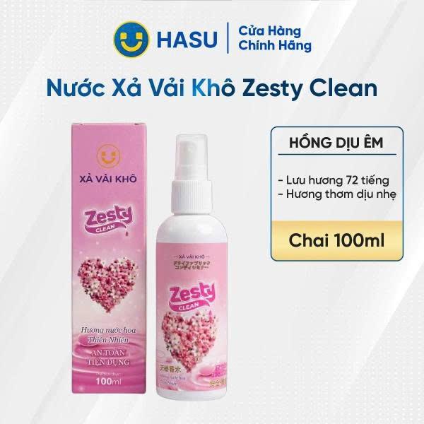 Zesty Clean nước xả vải khô hồng dịu êm 100ml- Bách hoá số Hasu