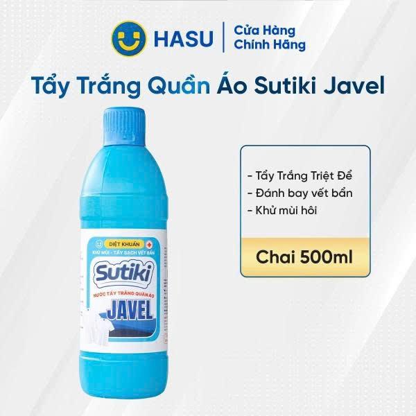 Nước Tẩy Trắng Quần Áo Javel Sutiki 500ml- Bách hoá số Hasu