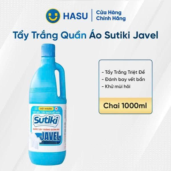 Nước Tẩy Trắng Quần Áo Javel Sutiki 1000ml- Bách hoá số Hasu