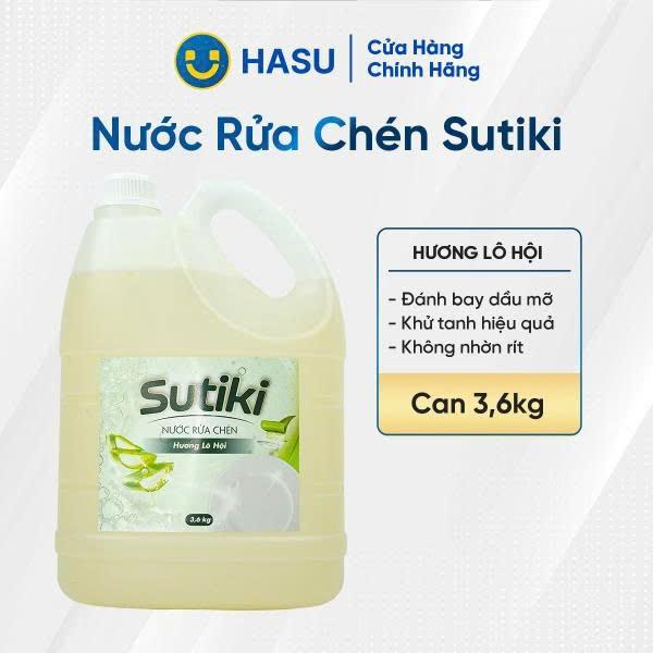 Nước rửa chén Sutiki hương lô hội 3.6KG- Bách hoá số Hasu