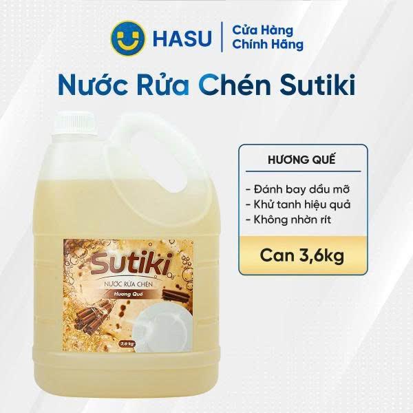 Nước rửa chén Sutiki hương quế 3.6KG- Bách hoá số Hasu