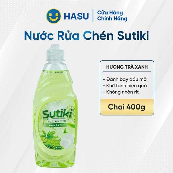 Nước rửa chén Sutiki hương trà xanh 400g- Bách hoá số Hasu