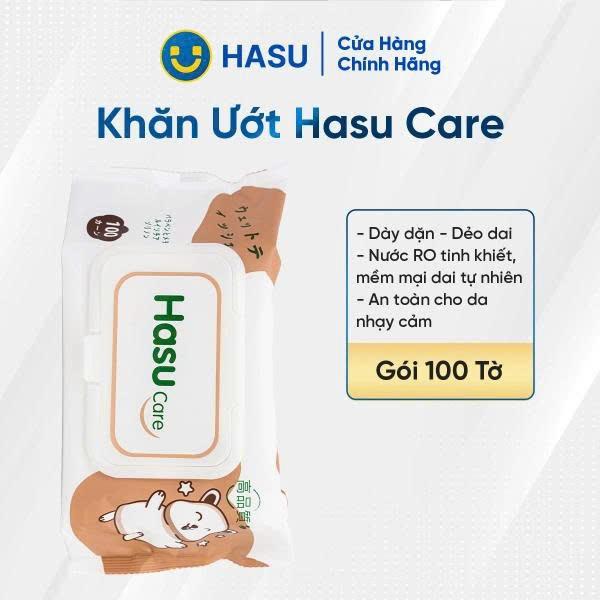 Khăn ướt Hasu Care 100 tờ- Bách hoá số Hasu