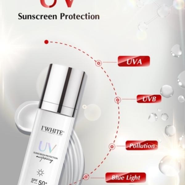 Kem chống nắng vật lý I'WHITE - UV PROTECTION SUN BLOCK MAKE UP SPF+ 50 PA++