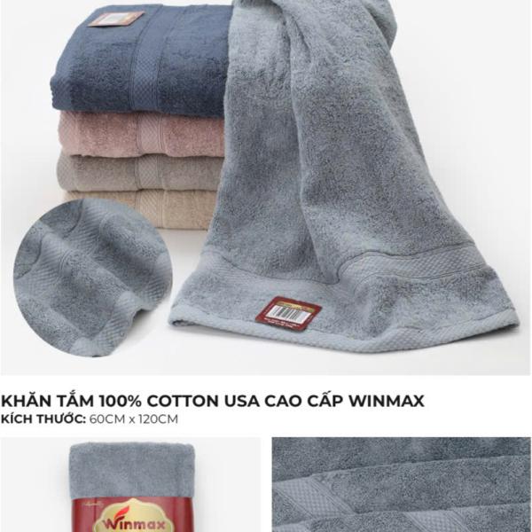 Khăn tắm 100%coton USA cao cấp Winmax (WK304) 60cm*120cm