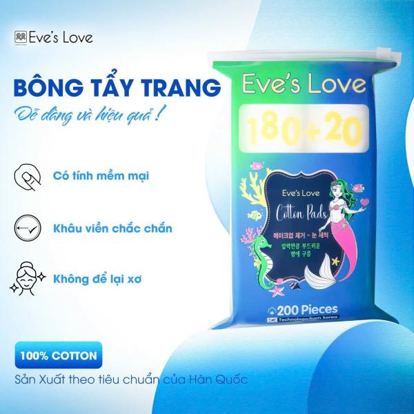 Bông tẩy trang 200 MIẾNG EVE'S LOVE.